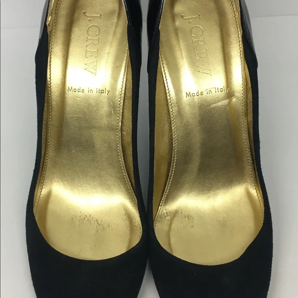 J. Crew Harper Suede/Patent Platform Heels Sz 6.5